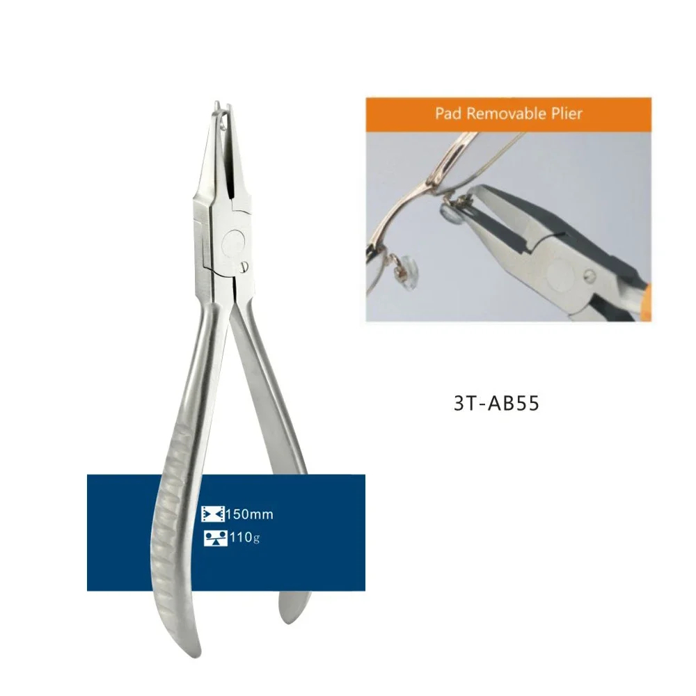 Stainless Steel Eyeglasses Spring Plier Glasses Nose Pad Multi Purpose Adjusting Plier Eyewear Repair Hand Tool