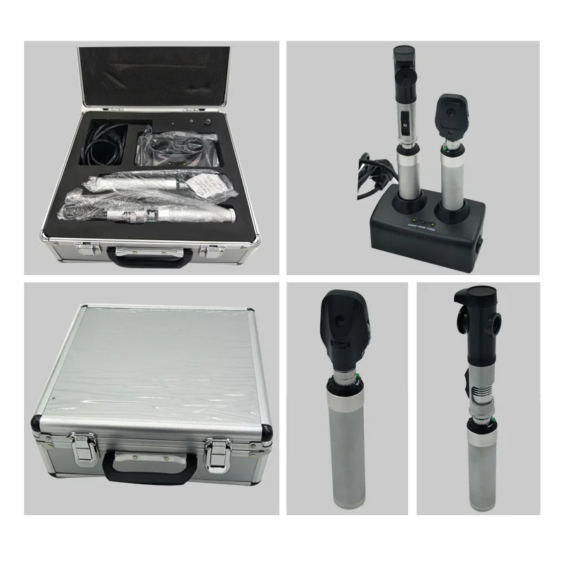 YZ24B+YZ11D Ophthalmic Equipment Ophthalmoscope Retinoscope Diagnostic Set With Aluminum Case