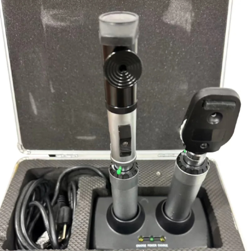 YZ24B+YZ11D Ophthalmic Equipment Ophthalmoscope Retinoscope Diagnostic Set With Aluminum Case