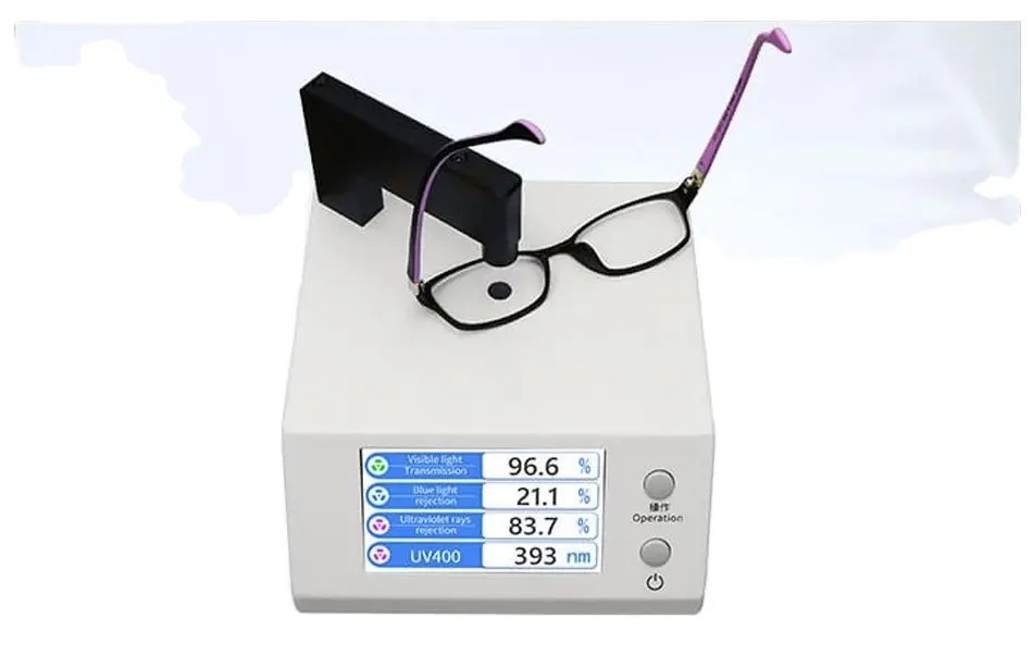 999D Spectrum Lens Transmission Meter for Anti-blue Eyeglasses with UV400 VLT Blue &amp; Violet Light Transmission