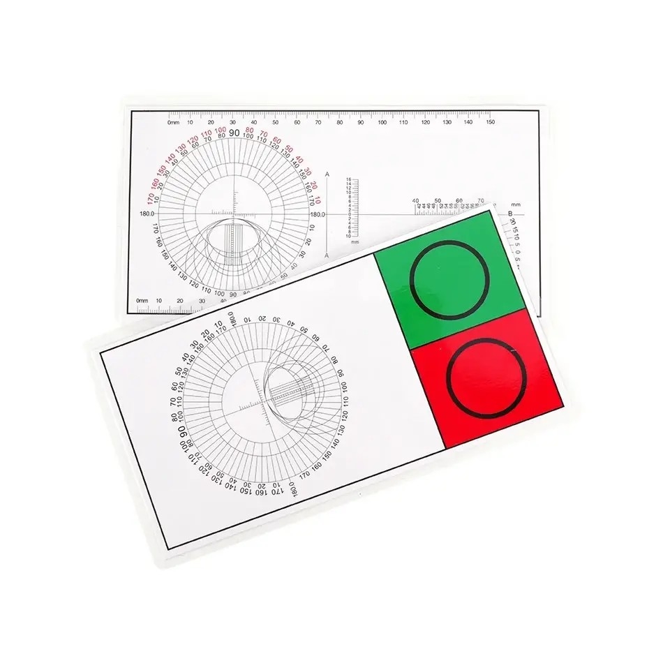 Factory Price 2PCS Vision Chart Test Card Presbyopia Focusing Plate Plastic Sealed Small Card Detection Ophthalmic