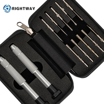 High Quality 10pcs Glasses Precision Screwdriver Kit Watch Jewelry Glasses Multifunction Repairing Tool Sets With Zipper Box