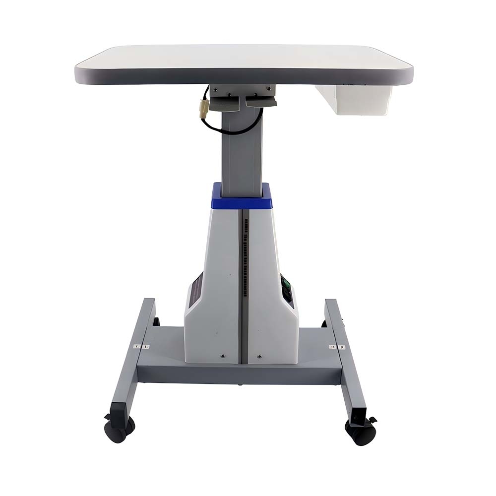 Motorized table for slit lamp