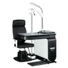 Ophthalmic unit table and chair motorized combined table