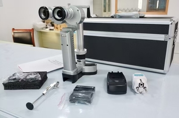 Portable 2 step magnification CCD digital slit lamp microscope for ophthalmology and veterinary