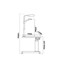 Small Ophthalmic Stand Table and Chair Ophthalmic Unit C-190A