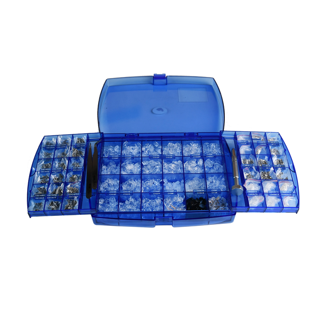 Glasses Accessories Set Silicone Nose Support Screw Double Rubber Stopper Glasses Repair Collection Set Big Blue Box SN003