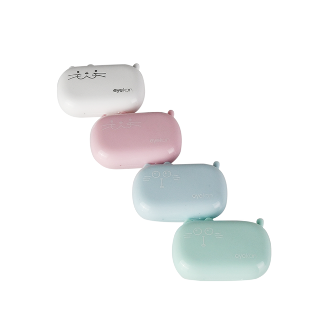 Cute Cartoon Cat Contact Lenses Cases Display Boxes Lovely Contact Lens Container Storage Box Small Mini Contact Lens Case J006