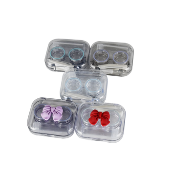 Customized Simple Transparent Eye Box Portable Contact Lens Case J003