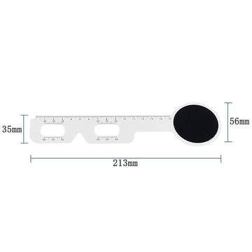 High Quality Optical Plastic PD Ruler Pupil Distance Ruler with Eye Occluder PR006
