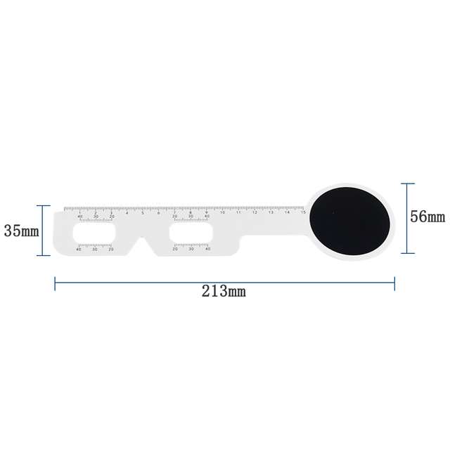 High Quality Optical Plastic PD Ruler Pupil Distance Ruler with Eye Occluder PR006