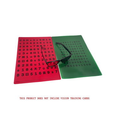 Red Green Chart Accommodative Rock Chart Set Vision Myopia Strabismus Amblyopia Training Reading Aids Disinhibit RD001
