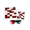 2 Pcs Red Green Vision Myopia Strabismus Amblyopia Training Reading Aids Disinhibit Disinhibition Card
