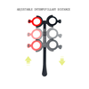 Optometry Black Color Insert Double-Sided Flipper Shot Adjustable Eyesight Training Optical Lens Flipper Rack Optical Flipper