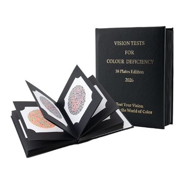 2026 New Edition Ishihara Test Book 38 Papers Color Vision Examination Chart Book For Color Blindness and Weakness Testing