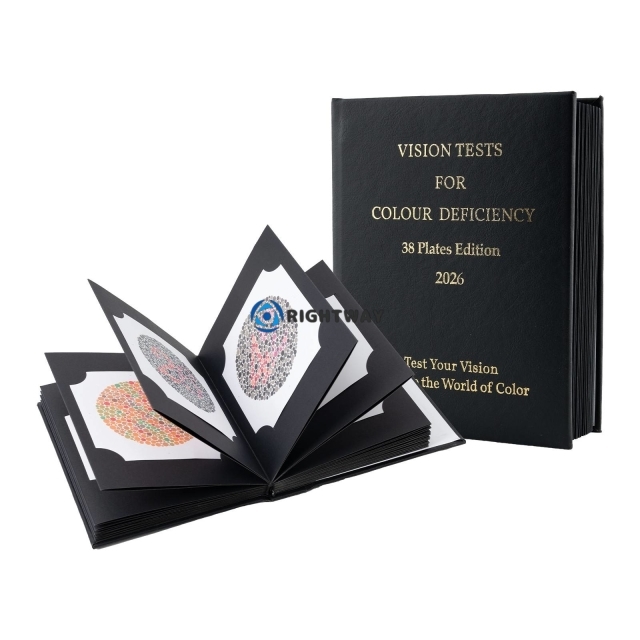 2026 New Edition Ishihara Test Book 38 Papers Color Vision Examination Chart Book For Color Blindness and Weakness Testing