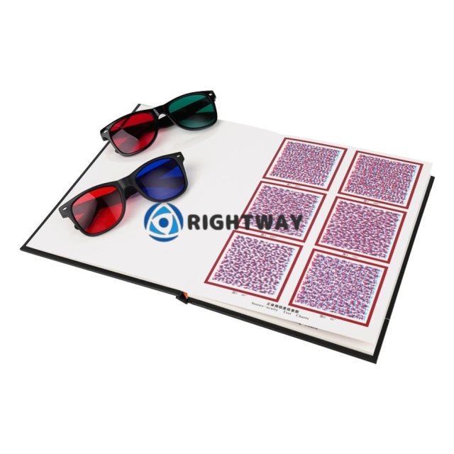 Comprehensive Visual Test Charts Book Color Blindness Astigmatism Amsler Test Chart With Eyeglasses