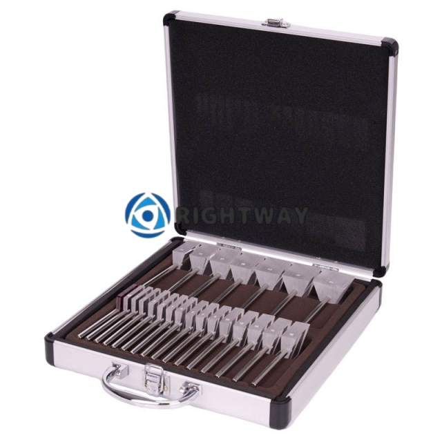 Ophthalmic Optical Optometry Glass HLS-22 Loose Prism Bars Stainless Steel Handle Kit Set