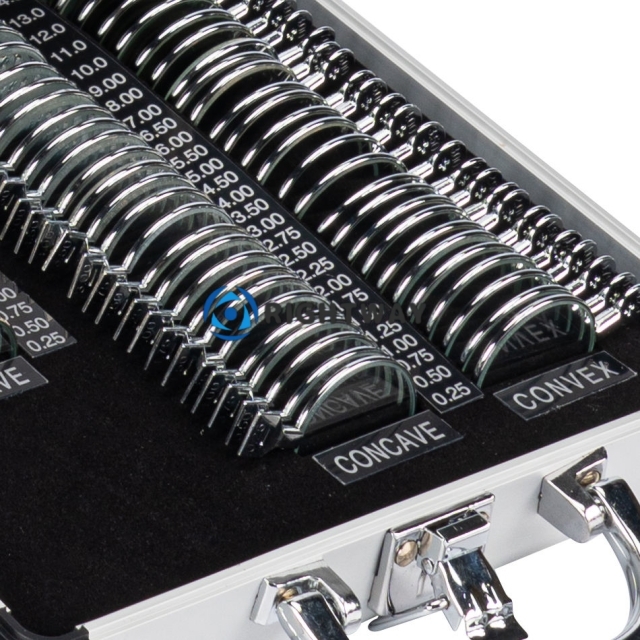 Hot Selling Ophthalmic Equipment Trial Lens Set Including 68 Pieces JS-68 Aluminum Case Glasses Insert Lens Case