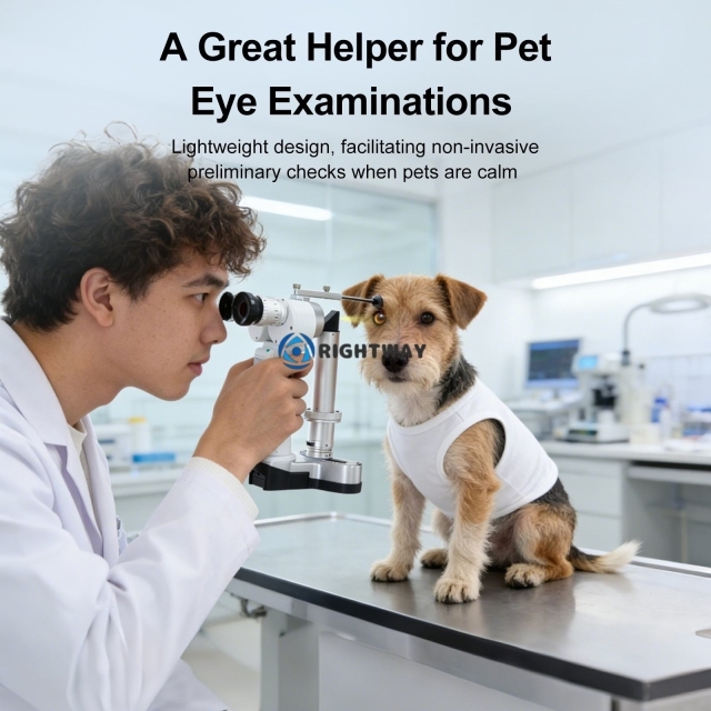 Portable Led Slit Lamp HSL-2 Microscope With Handheld Design for Ophthalmic & Veterinary Examination Silver Color