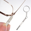 Portable 3 in 1 Aluminum Steel Eyeglass Screwdriver Watch Repair Tool Kit with Keychain LSD-100PCS