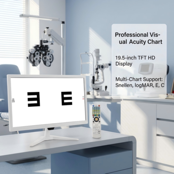 VC-4 19-Inch Optometry LCD Monitor - High-Definition Visual Acuity Chart Screen for Clinical Eye Testing