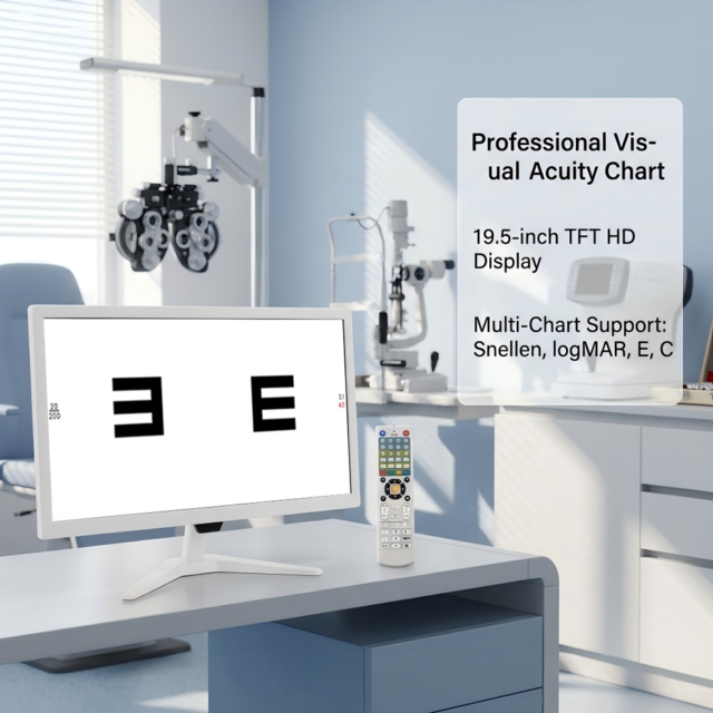 VC-4 19-Inch Optometry LCD Monitor - High-Definition Visual Acuity Chart Screen for Clinical Eye Testing