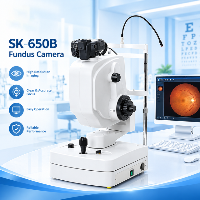 SK-650B Non-Mydriatic Fundus Camera 45° Digital Retinal Camera High Resolution Ophthalmic Fundus Imaging System with DICOM