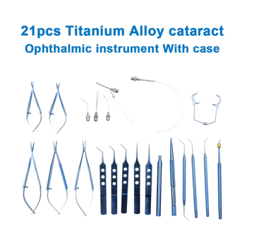 21-Piece White Cataract Surgery Instrument Kit Ophthalmic Microscopic Instruments OS-21