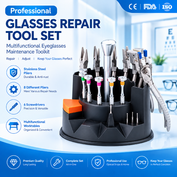 Professional Eyeglasses Repair Tool Set Optical Glasses Adjustment Pliers 8pcs Screwdriver 6pcs Optical Shop Maintenance Kit