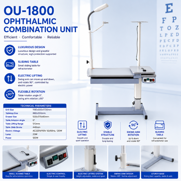 Optical Ophthalmic Refraction Unit OU-1800 Ophthalmic Chair Stand Unit New Model Chair