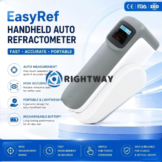 EasyRef Handheld Auto Refractometer Portable Wavefront Autorefractor Optical Refraction Screening Device
