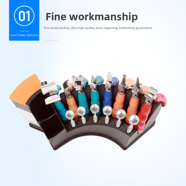 Professional Glasses Repair Tools Pliers Set with Storage Rack Screwdriver Eye Adjustment & Placement Pliers Made in China