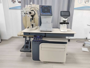 Optical Shop Eye Examination Equipment Automatic Refraction Unit with Electric Chair Sliding Table and Power Arm