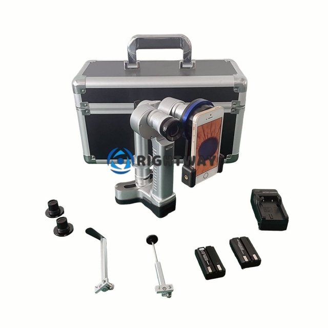 Portable Slit Lamp Microscope HSL-3 Rechargeable Handheld Ophthalmic Equipment for Human & Veterinary Eye Examination